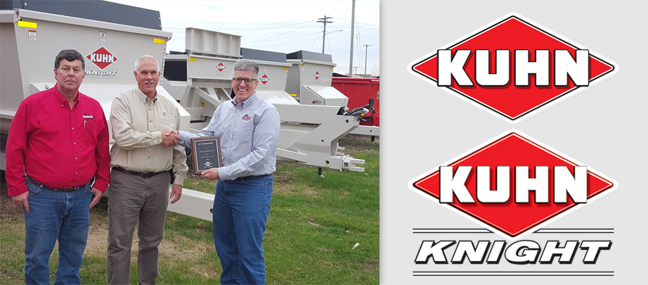 Kunau Implement receives Kuhn Top 100 Sales award