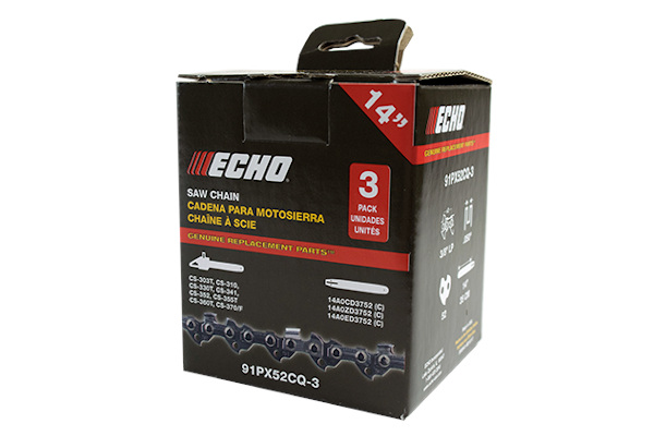 Echo | 3-Pack Chains | Model 14" – 3 Pack Chain- 91PX52CQ-3 for sale at Kunau Implement, Iowa