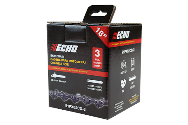 Echo | 3-Pack Chains | Model 18" – 3 Pack Chain - 91PX62CQ-3 for sale at Kunau Implement, Iowa